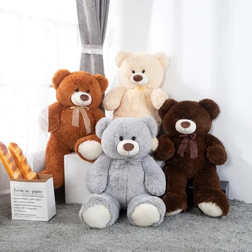 Miniatura 5 de Toys Studio - Adorable oso de peluche gigante, de 36 pulgadas, color gris, felpa suave, para novias y niñas Beige