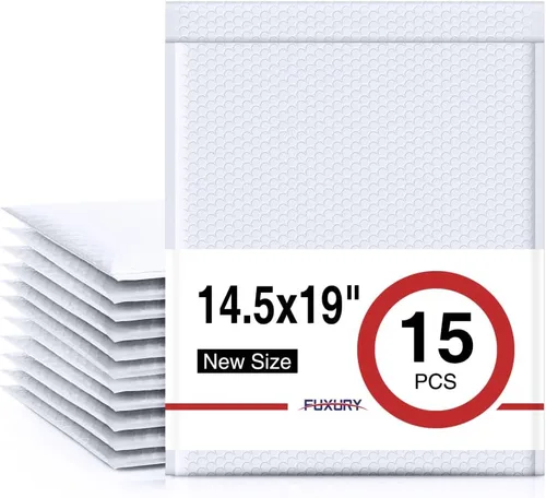 Miniatura 12 de Fuxury 1000 bolsas de envío de 12 x 15.5 pulgadas para ropa, bolsas de envío impermeables para ropa, sobres de envío adhesivos fuertes para pequeñas