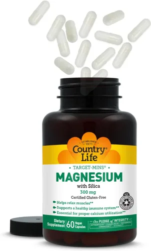 Miniatura 8 de Target-Mins Magnesio con sílice 300 mg, 60 cápsulas veganas, certificado sin gluten, certificado vegano