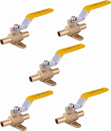 Miniatura 8 de EFIELD Válvula de bola de cierre de puerto completo de latón Pex de 1/2 pulgada con oreja, (VALVE023)
