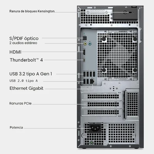 Miniatura 11 de Dell Tower Plus Desktop EBT2250 - Procesador Intel Core Ultra 9-285, RAM DDR5 de 32 GB, SSD de 2 TB, NVIDIA GeForce RTX 5070 12GB GDDR7, Intel Wi-Fi