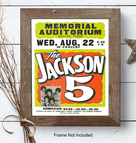 Miniatura 6 de Póster de Michael Jackson - Música Motown Negra - Póster vintage del concierto de Jackson 5 - Arte de pared afroamericano - Historia negra famosa