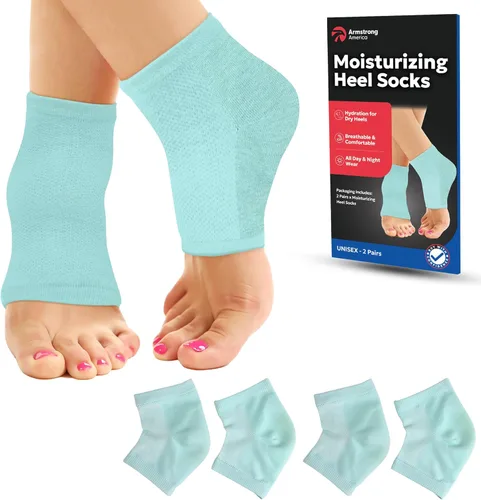 Miniatura 17 de Calcetines hidratantes para hombres y mujeres Tratamiento de talón agrietado con aloe vera Removedor de callos en los pies Calcetines de aloe