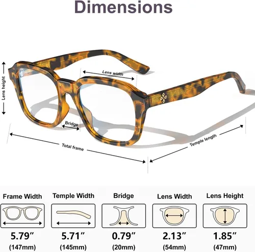 Miniatura 3 de VISOONE - Gafas de luz azul de moda con bloqueo de luz azul, anteojos cuadrados grandes para computadora para mujeres y hombres; Bennett