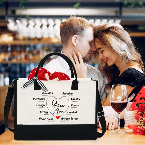 Miniatura 7 de Regalo para mujeres, mamá, profesora, regalos de cumpleaños para jefa, amiga, compañera de trabajo, bolsa de lona de 13 onzas con cremallera