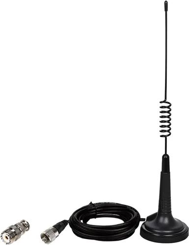 Miniatura 6 de Antena de radio CB de 27 pulgadas con adaptador BNC y montaje magnético para President Midland Cobra Uniden Anytone Truck Radio