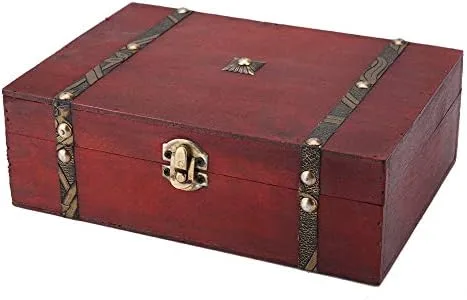 HURRISE Joyería vintage con compartimentos de almacenamiento, diseño compacto decorativo, decoración con compartimentos de almacenamiento, diseño