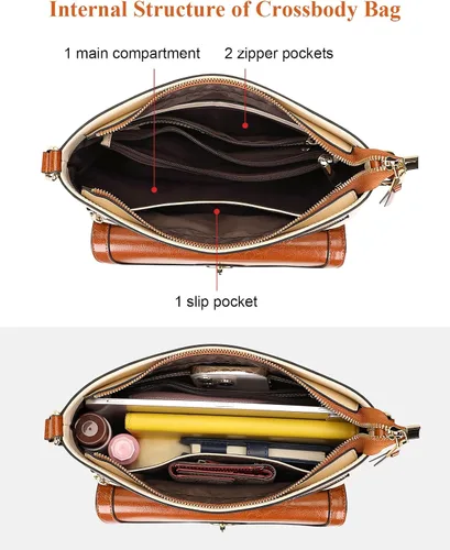 Miniatura 6 de Over Earth Bolsos cruzados de cuero para mujer, bolso de hombro para mujer