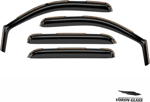 Miniatura 8 de Voron Glass 220002 - Protectores contra la lluvia extra duraderos en el canal para camionetas Chevrolet (Chevy) Silverado/GMC Sierra 2007-2013 Crew