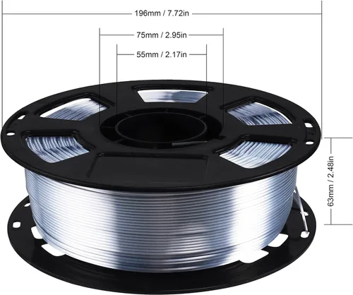 Miniatura 11 de Bblife - Filamento PLA multicolor de arcoíris, brillante, cambia rápidamente de color y tiene un efecto sedoso, material para impresión 3D, 2.2