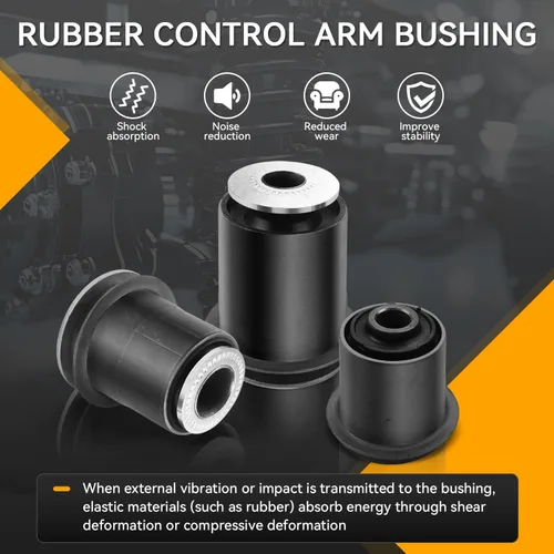 Miniatura 3 de WayJun Buje de brazo de control superior e inferior delantero 8 piezas compatibles con GX470 2003-2009, 4Runner 2003-2009, FJ Cruiser 2007-2009