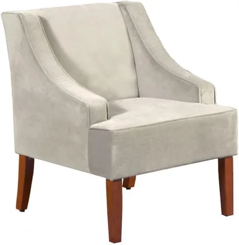 HomePop Swoop - Silla de sala de estar con apoyabrazos, terciopelo gris