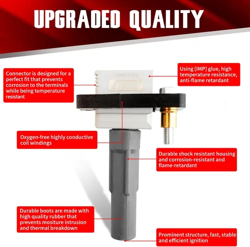 Miniatura 2 de Juego de 4 bobinas de encendido UF480 UF508 compatibles con Subaru Impreza Baja Outback Legacy - H4 2.0L 2.5L Turbo reemplaza 22433AA561 22433AA560