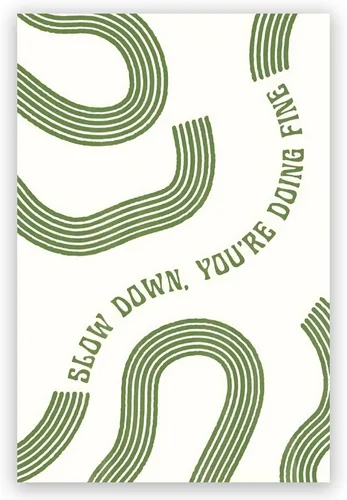 Miniatura 34 de Arte de pared "Slow Down You’re Doing Fine" Retro Minimalista Motivacional Cita Musical Póster Inspirador Letras de Canciones de Media Siglo en Tela