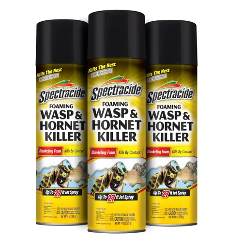Miniatura 11 de Spectracide Aerosol asesino de avispas y avispones mata avispas, avispones y chaquetas amarillas al contacto y elimina el nido, paquete de 12