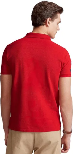 Miniatura 4 de POLO RALPH LAUREN Polo de malla de ajuste ajustado personalizado para hombre Big Pony Amarillo Hampton