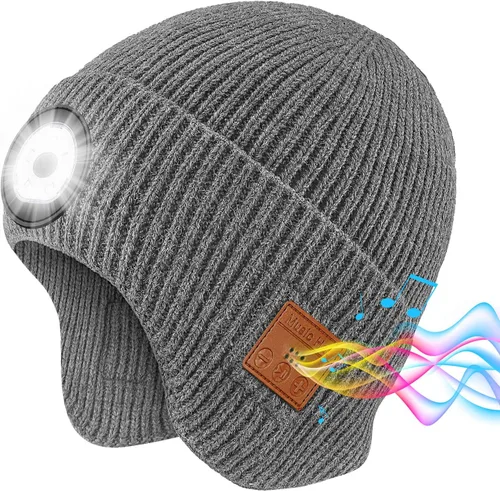 Miniatura 52 de Gorro Bluetooth con auriculares ligeros e inalámbricos, micrófono integrado y altavoces estéreo mejorados con música