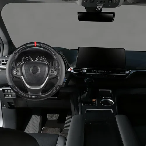 Miniatura 5 de KAFEEK Funda personalizada para volante de automóvil Honda Civic, CR-Z, Insight, S2000, tamaño pequeño de 14 a 14.25 pulgadas de diámetro exterior