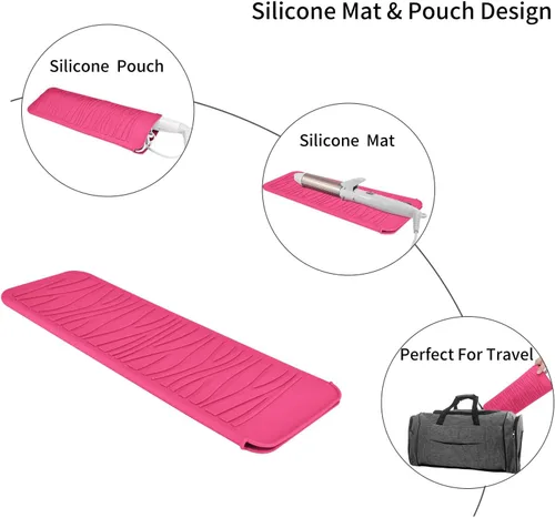 Miniatura 5 de Alfombrilla de silicona resistente al calor para alisadora de pelo, plancha de prensado, rizador de pelo, varita para rizar, plancha plana, plancha