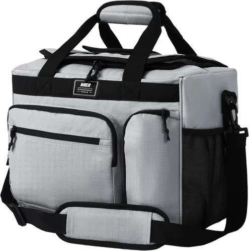 MIER Bolsa enfriadora suave extra grande de 30L con abridor de botellas para camping, playa, barbacoa, comestibles, golf, a prueba de fugas, bolsa