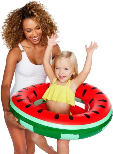 Flotador grande de sandía para bebés, anillo de natación inflable para bebés y niños pequeños de 1 a 3 años, flotador de agua para principiantes