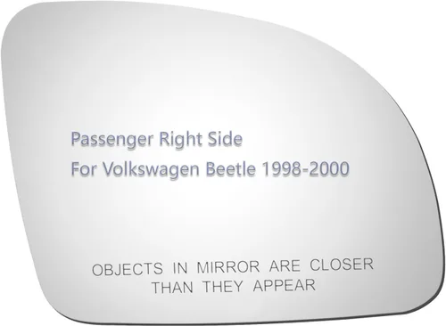 Miniatura 5 de JZSUPER Espejo lateral de cristal para Volkswagen Beetle Driver 2001-2010, lado izquierdo plano, incluye adhesivo (cristal de espejo sin remolque)
