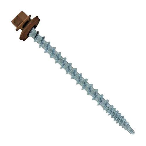 Miniatura 45 de Fasteners Plus ST Fastening Kwikseal Woodbinder Tornillos de Metal a Madera #10 X 1 Burgundy con Arandela de Goma EPDM, 250 Unidades - Diseñados