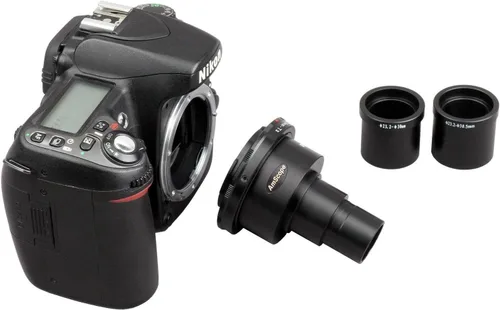 Miniatura 3 de AmScope CA-NIK-SLR Adaptador de cámara Nikon réflex/réflex digital para microscopios – Adaptador para microscopio