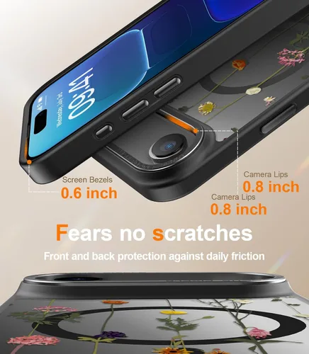 Miniatura 377 de Goodon para iPhone 15 Pro Max con protector de pantalla de privacidad, compatible con Magsafe, funda translúcida mate a prueba de golpes - Linda