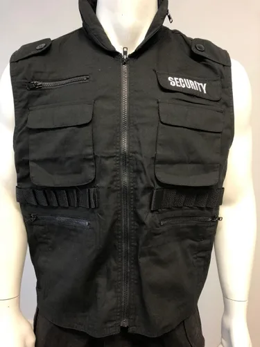 Miniatura 4 de BACKBONE Chaleco de seguridad uniforme de estilo militar unisex para hombre para mujer - Negro