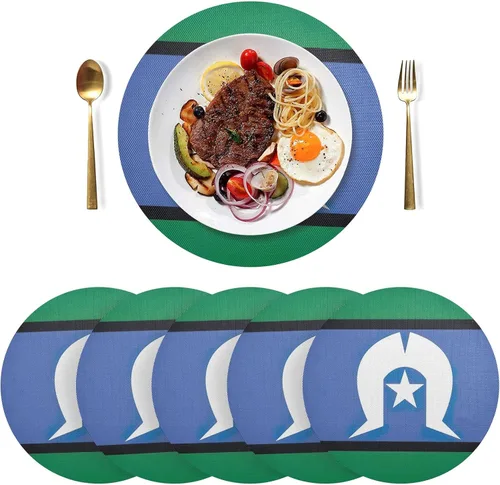 Miniatura 31 de Agender Pride Flag Round Placemats 15 Inch Seasonal Table Mats Decorative Table Mats for Home Kitchen Holiday Decoration