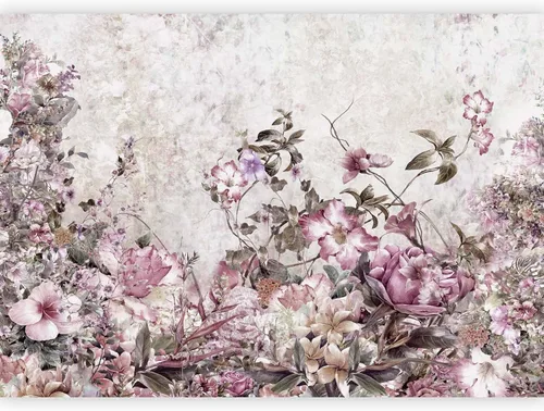 artgeist Mural de pared Flores Vintage 77 x 55 pulgadas - Papel tapiz autoadhesivo para despegar y pegar, adhesivo grande extraíble, decoración de