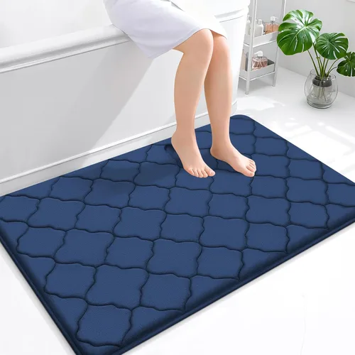 Miniatura 348 de OLANLY Alfombra de Baño de Espuma Viscoelástica de 24 x 16 pulgadas, Ultra Suave y Absorbente, Alfombras de Baño Antideslizantes, Cómodas, Lavables
