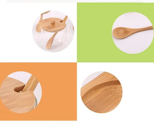 Miniatura 3 de Tarros de especias chinos retro para el hogar, tarro de condimentos de vidrio, caja de condimentos, frasco, frasco, frasco, condimento, tarro