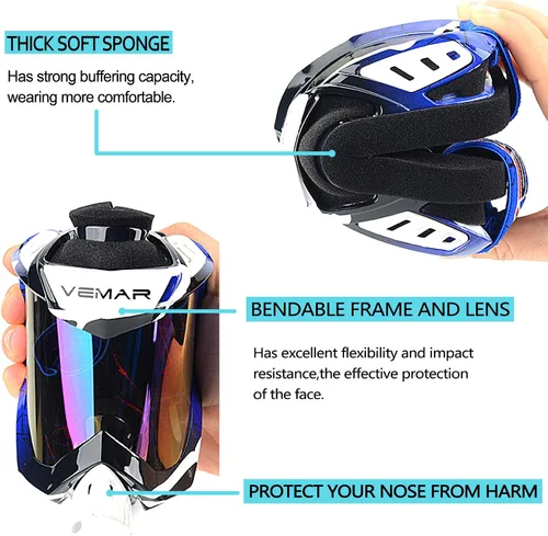 Miniatura 4 de Gafas de motocicleta y motocross para carreras de cuatrimoto (ATV), de bicicleta en tierra, de todoterreno y carrera táctica de motocicleta