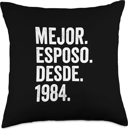 Miniatura 4 de Mejor Esposo Desde 1984 42nd wedding anniversary 42 years Throw Pillow