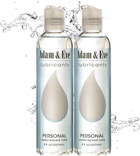 Adam & Eve Lubricante a base de agua de alta calidad, lubricante sexual personal para mujeres, hombres, parejas y juguetes, grueso, no pegajoso, no