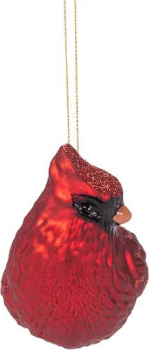 Miniatura 2 de Raz Imports Adorno de cristal para árbol de Navidad, diseño de pájaro cardenal rojo, 5.25 pulgadas