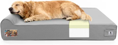 Miniatura 16 de Sytopia XXL 35D Cama de espuma viscoelástica para perros, sofá ortopédico extra grande de 7 pulgadas de grosor para perros mayores de 100 libras