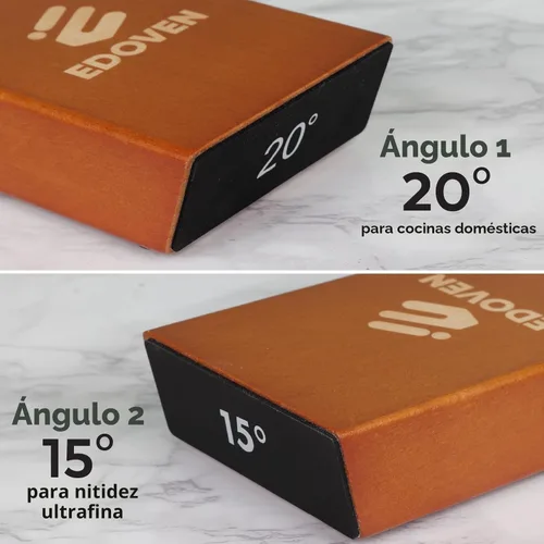 Miniatura 3 de Herramienta para afilar cuchillos: kit de afilador de cuchillos rodantes con discos de diamante y cerámica, guía de ángulo magnética de 15° y 20°