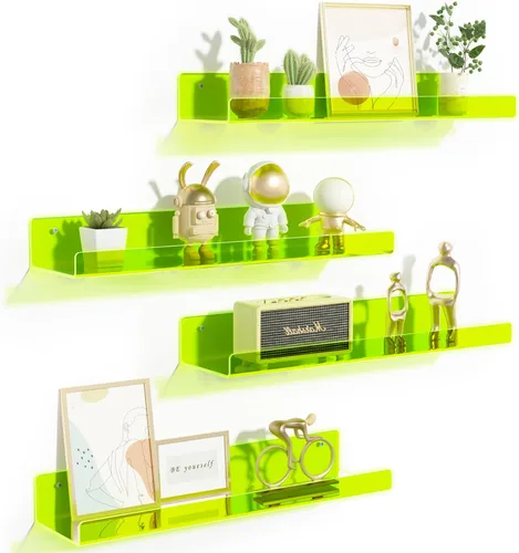 Miniatura 25 de upsimples Estantes acrílicos para decoración de pared, estante de exhibición de 15 pulgadas, organizador de perfumes para baño, dormitorio, sala