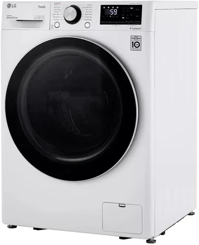 Miniatura 4 de Lavadora de carga frontal inteligente apilable compacta de 24 pulgadas de ancho, 2.4 pies cúbicos, en blanco con vapor y sensor de tela