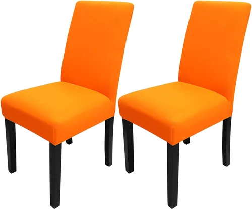 Miniatura 126 de JQinHome Juego de 8 fundas para sillas de comedor, fundas de alta elasticidad extraíbles y lavables, fundas protectoras de asiento para silla