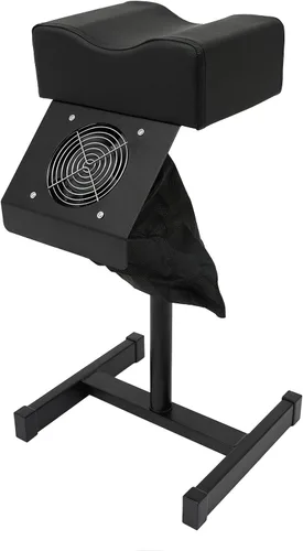 Soporte de pie de pedicura, reposapiés de manicura de pedicura ajustable con ventilador extractor de polvo y bolsa, silla de pedicura antideslizante