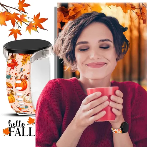 Miniatura 6 de 20mm Banda de reloj para festividades de Navidad, Halloween y Acción de Gracias Compatible con Samsung Galaxy Watch 7/6/5/4 de 40 mm, 44 mm/Watch 6