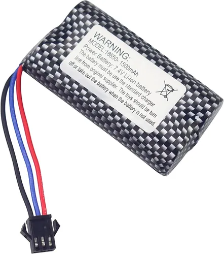 Miniatura 5 de 7.4V 1500mAh SM-3P Plug Batería de litio con cable de carga USB para DE43 DE60 RC Racing RC Car Battery 1575 Dump Truck Construcción Vehículo