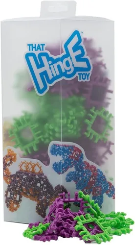 Miniatura 9 de That Hinge Toy - Juego de 82 piezas azul + rosa, animal + más juguete de construcción STEM