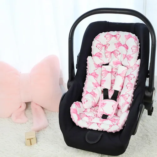 Miniatura 4 de Inserto de Asiento de Coche para Bebé, Soporte Suave para la Cabeza y Cuerpo del Asiento de Coche para Niña o Niño, Inserto Reversible para Asiento