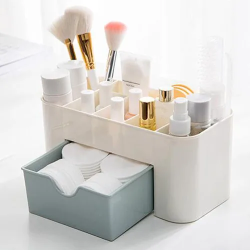 Miniatura 2 de Organizador de maquillaje de cosméticos, 6 compartimentos para maquillaje, organizadores de gran capacidad y almacenamiento con cajones, organizador