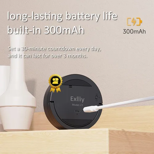 Miniatura 3 de Temporizador digital de cocina, temporizador visual magnético recargable con pantalla LED grande, volumen ajustable para aula, cocina, fitness